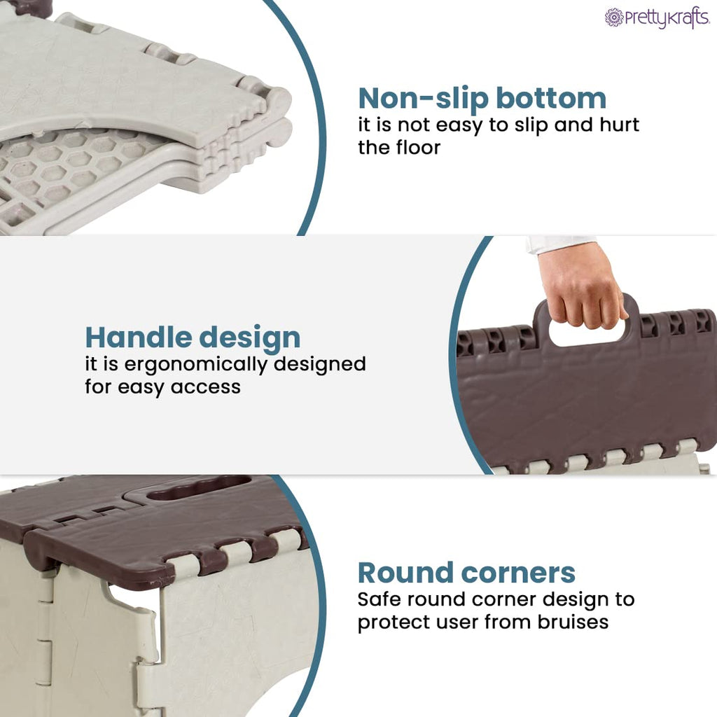 7 Inches Super Strong Folding Step Stool for Adults and Kids, Kitchen Stepping Stools, Garden Step Stool Kitchen Stool