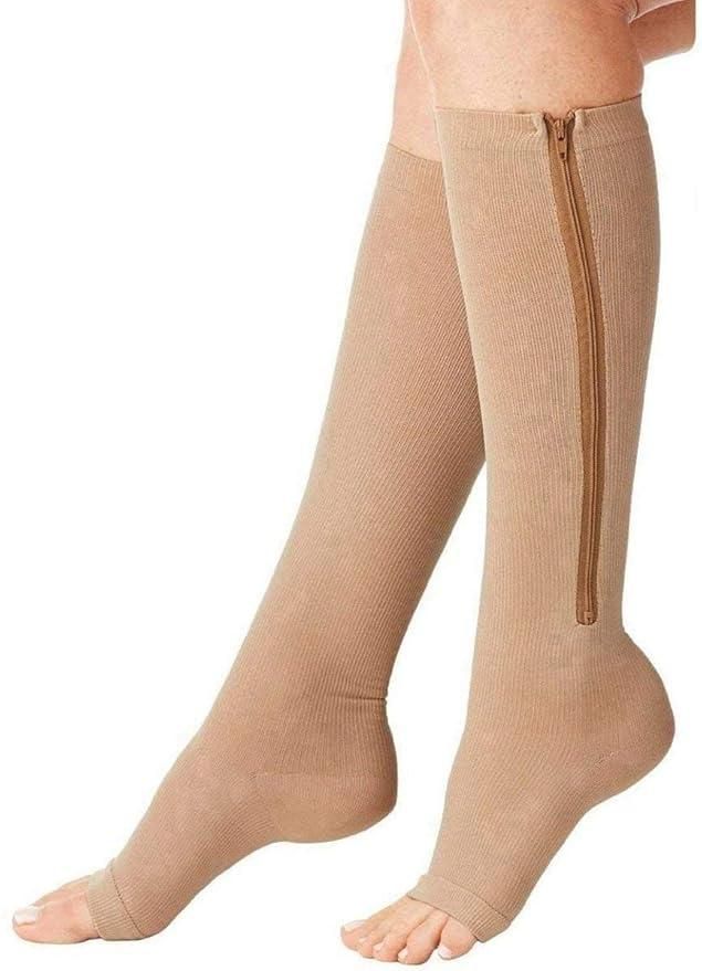 Unisex Medical Zipper Compression Socks (Pair of 1)